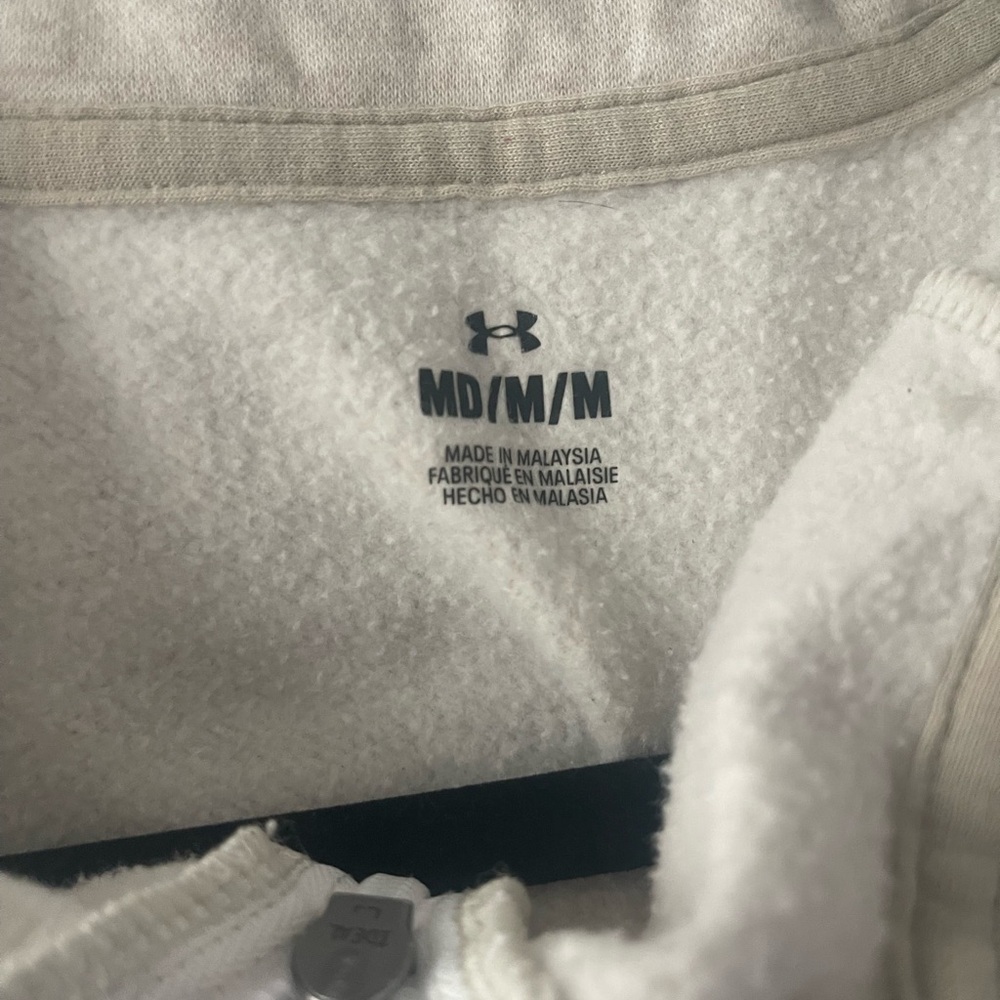 Under Armour Cream Fleece Pullover - Picture 3 of 4